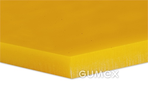 Polyuretanová deska PU44, tloušťka 1mm, šíře 1000x3000mm, 80°ShA, PU, -30°C/+80°C, žlutá